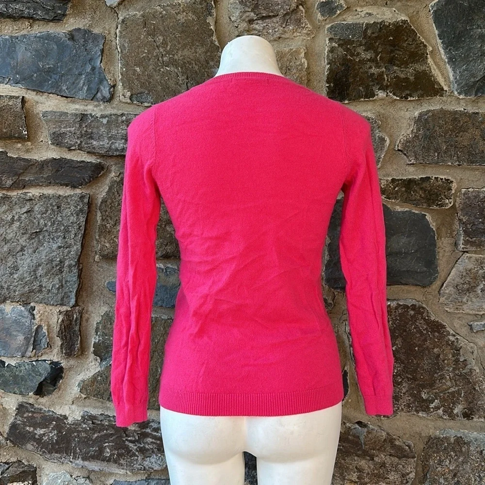 Boden 100% Cashmere V-Neck Sweater Pink UK 8 US 4